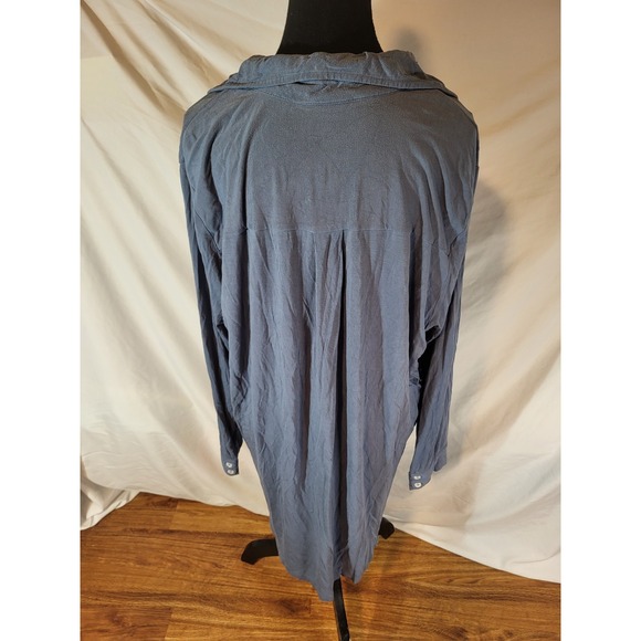 Eberjey Gisele Sleep Shirt Night Shirt Steel Blue Modal Stretch Small - Picture 5 of 6